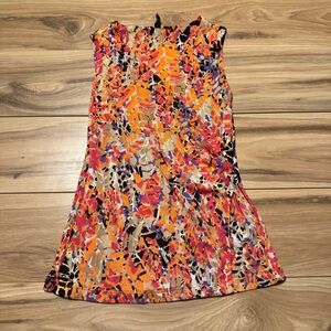 Relativity Womens Petite PS Bold Multicolor Crossover Tank Top GUC Bold Chic Y2K